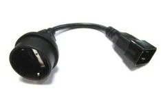 Adaptador C20 IEC Macho a Schuko Hembra 25cm