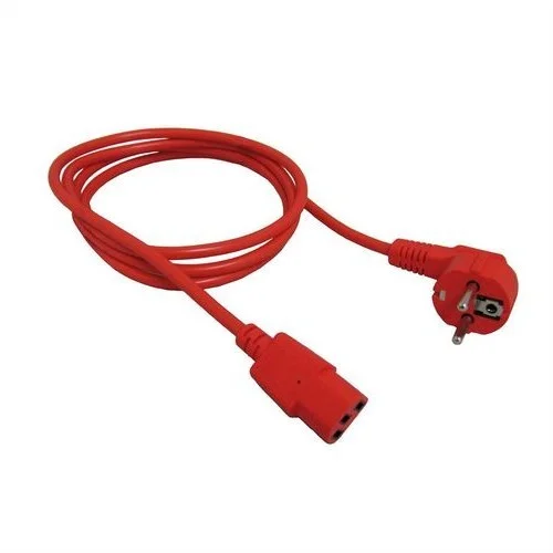 Cable Alimentación 1,8mts Schuko a IEC C13, Rojo