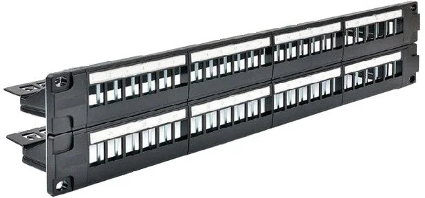 Patchpanel 19" 2U 48 Huecos KEYSTONE Apantallado con Bandeja