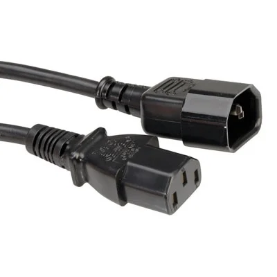Cable Alimentación C13 a c14 negro 5 metros.