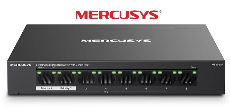 Switch Mercusys 8 Ptos Giga 7 Poe+ 65W