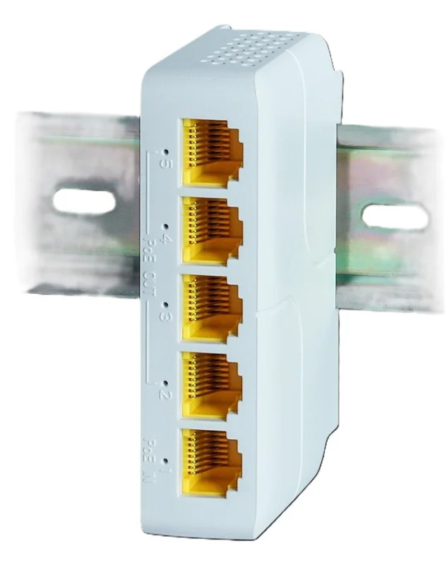 Extensor POE 4 Ptos. Gigabit Carril DIN