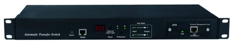 ATS  Interruptor de Transferencia Automática  1U Rack 16A 2 Entradas C20 y 6C13 & 2C19 Salidas