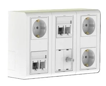 Caja de mecanismos superficie para 6 Módulos (45x45)