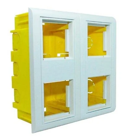 Caja de mecanismos para empotrar de 4 Módulos (45x45)