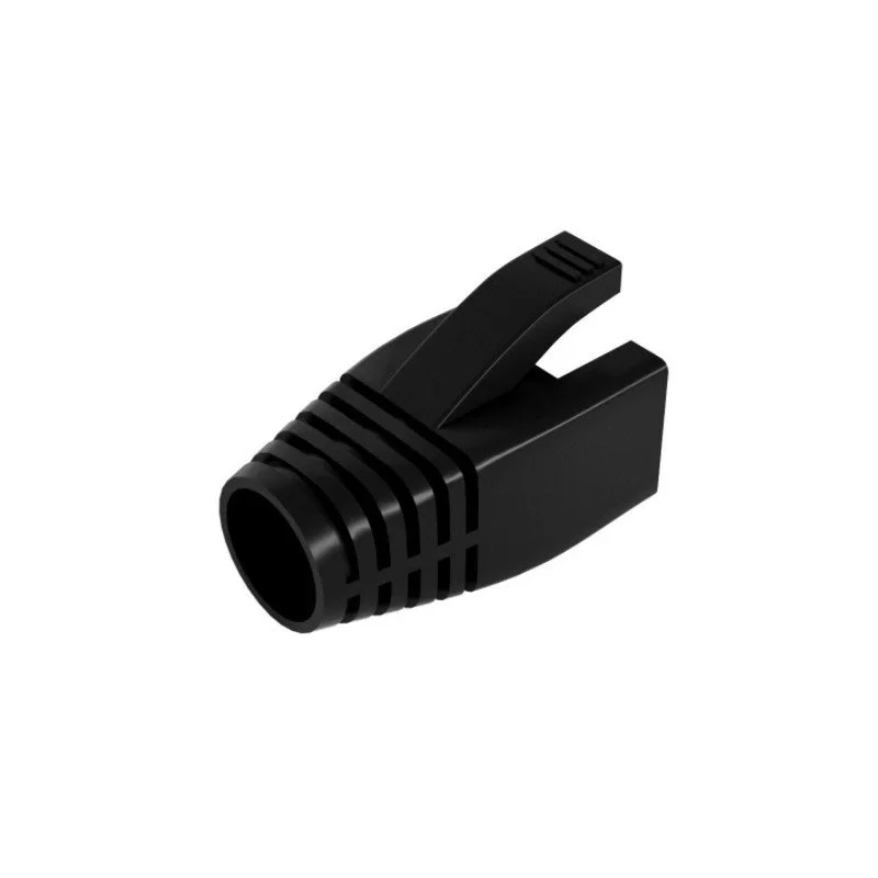 Capuchón Negro para conector RJ45 macho, CAT6A / CAT7 / CAT8