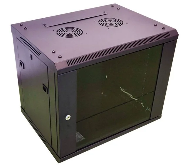 Rack mural 19" 9U F600. Puerta cristal