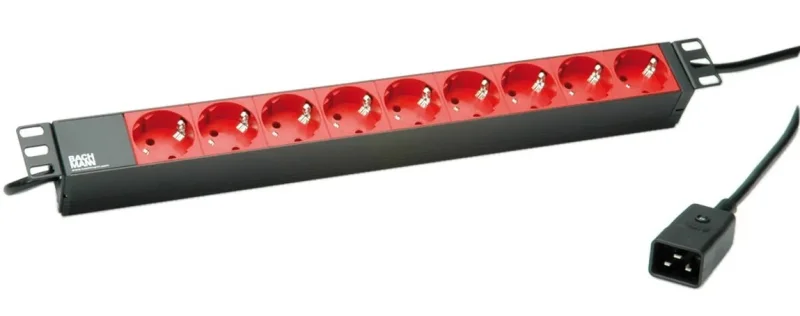 Regleta 19" BACHMANN 9 Schuko con cable C20