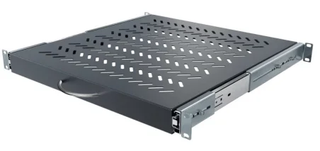 Bandeja Telescópica 1U para Rack suelo. F450 Fijación 4 puntos.