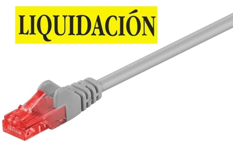 Latiguillo CAT6 UTP 5m RJ45 Gris (PVC) Liquidación