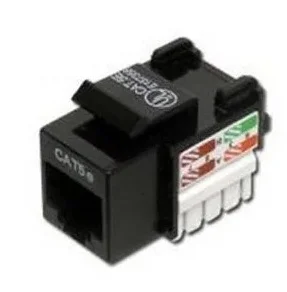 Conector RJ45 Cat5e UTP 90º Hembra Negro