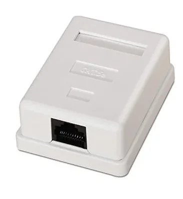 Roseta de superficie CAT6 UTP para RJ45 1 Toma.