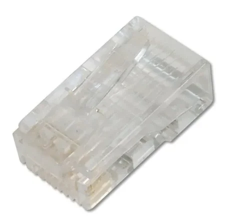 Conector macho RJ45 CAT6 UTP SIN guía.   Bolsa 100 unidades.