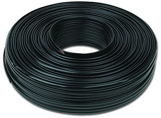 Cable plano telefonico 4 hilos (bobina 100mts) Negro