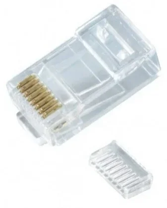 Conector RJ45 CAT6A UTP CON guía Externa.  bolsa 100 unidades.
