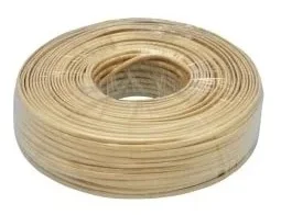 Cable plano telefónico 4 hilos (bobina 100mts) Marfil