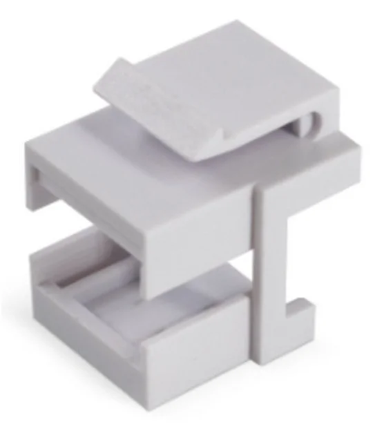 Adaptador vacío Keystone para conector tipo LC Dúplex / SC Simplex  Blanco