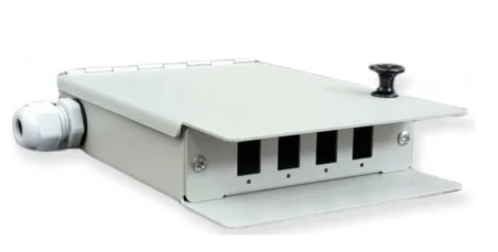 Caja fibra óptica metálica 4 conectores SC Simplex