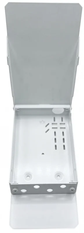 Caja fibra óptica metálica 6 conectores ST.