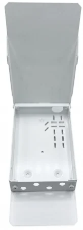 Caja fibra óptica metálica 6 conectores ST.