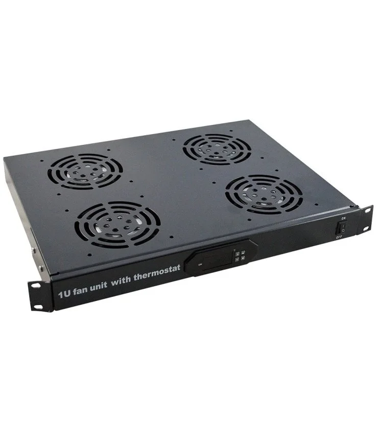 Termoregulador Klives 19" 1U con termostato digital con 4 ventiladores.