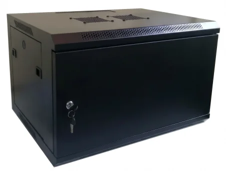 Rack Mural 19" 4U F450mm. Puerta Metálica Ciega