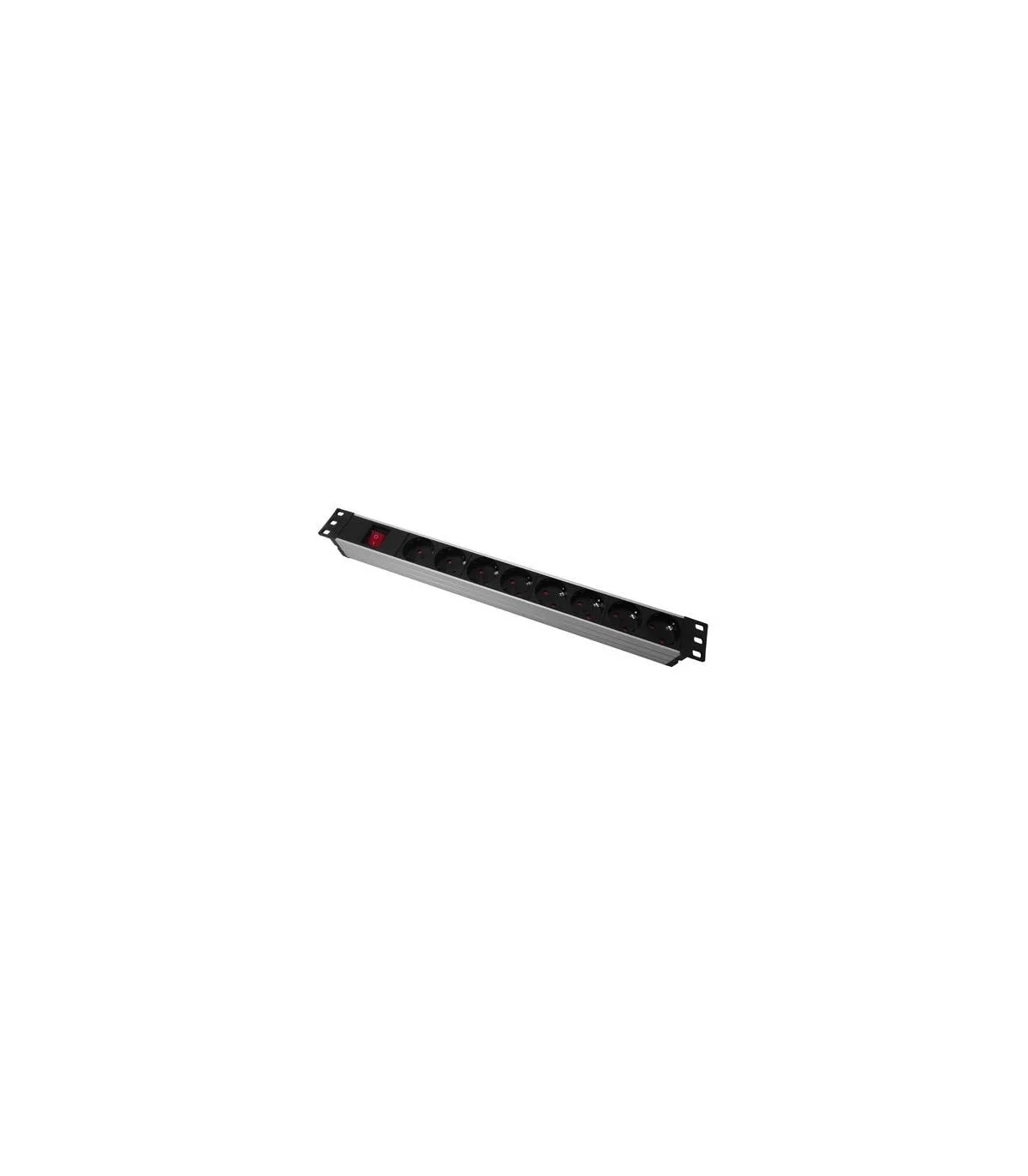 Regleta 19" 1U 8 Schuko Con Interruptor Aluminio