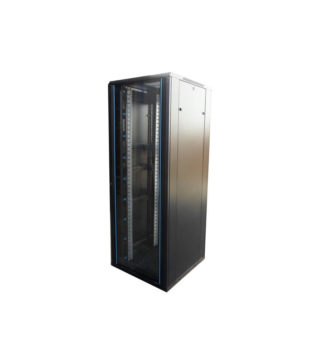 Rack KLIVES 19" 42U 800X600 Puerta de Cristal y puerta trasera perforada