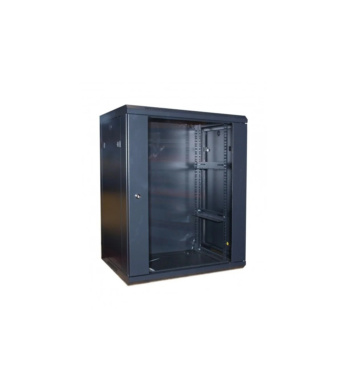 Rack Mural 19" 9U F450mm. Puerta de cristal.
