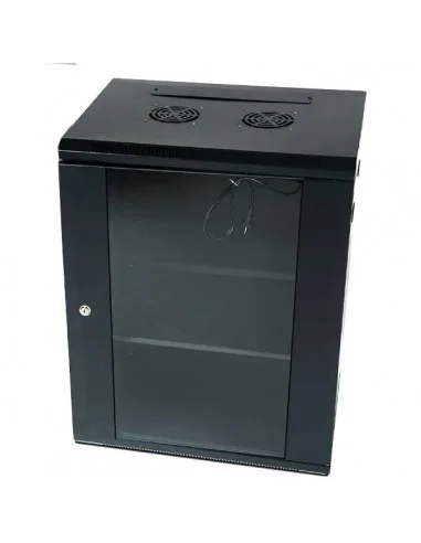 Rack mural 19" 18U F600. Puerta Cristal