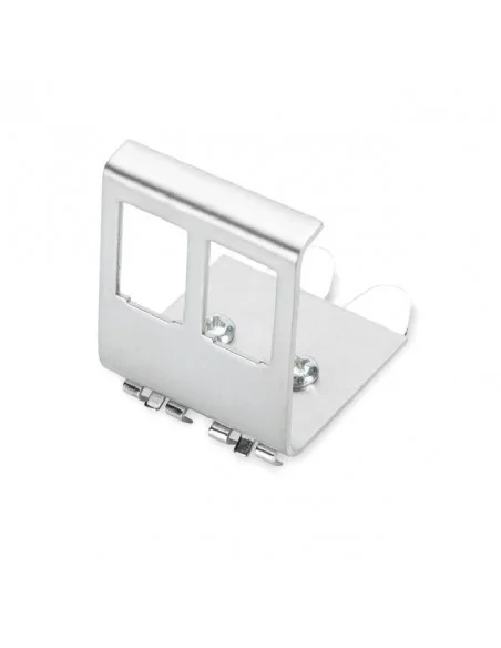 Soporte para conector 2 RJ45 a carril DIN