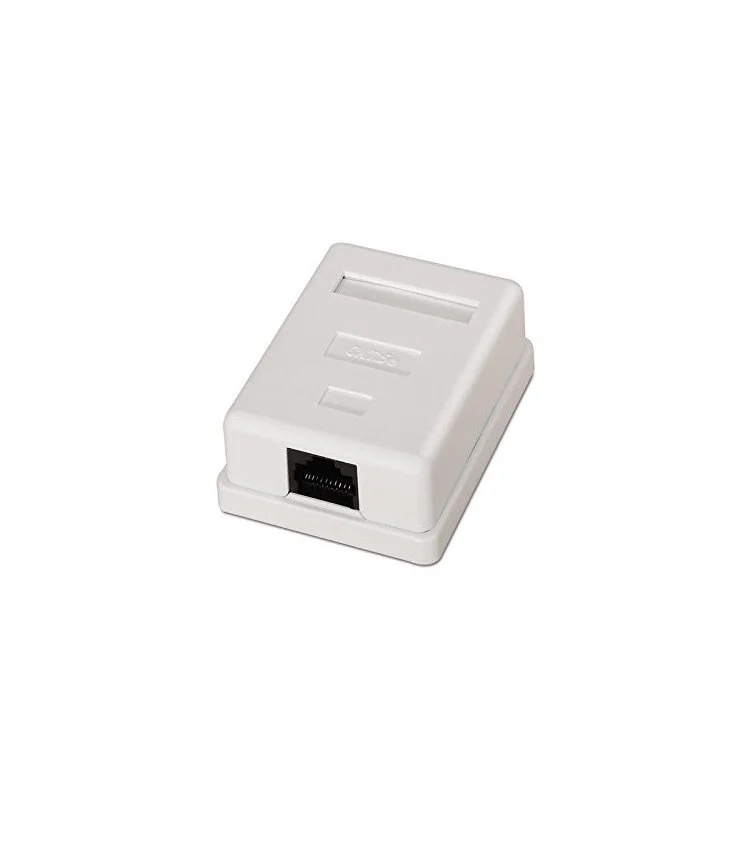 Roseta de superficie CAT6 UTP para RJ45 1 Toma.