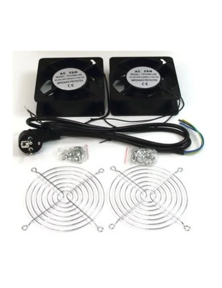 Kit 2 Ventiladores 220V 119x119x38mm + cable + rejilla