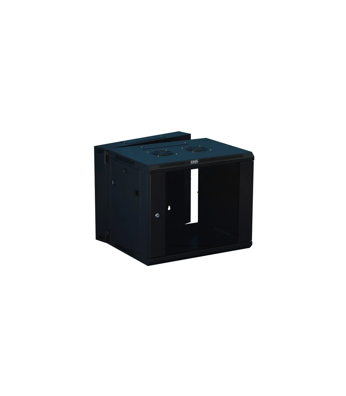 Rack mural 19" 12U 2C F550. Puerta Cristal
