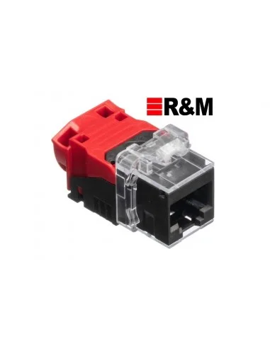 Conector RJ45 CAT6A UTP Rojo/Negro (Embalaje 10 Uds.)