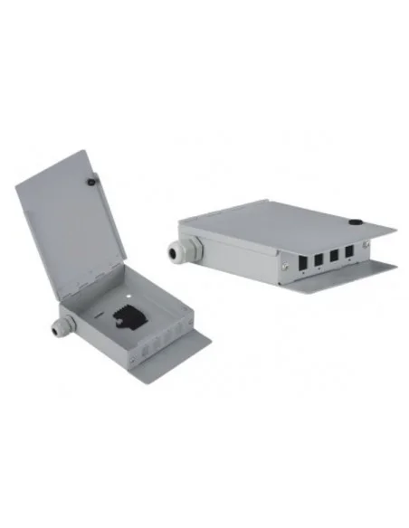 Caja fibra óptica metálica 4 conectores SC Simplex