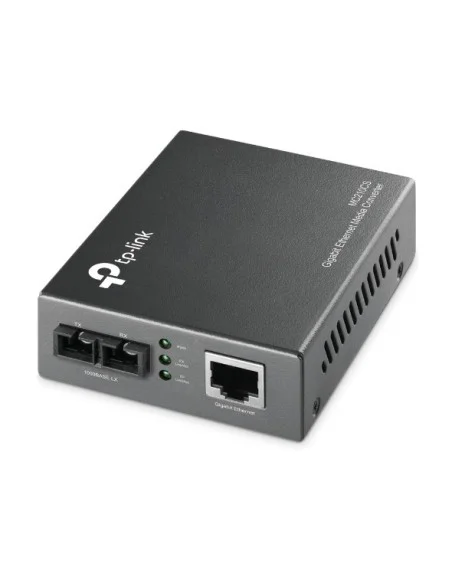 Conversor Fibra Óptica monomodo Gigabit SC a RJ45