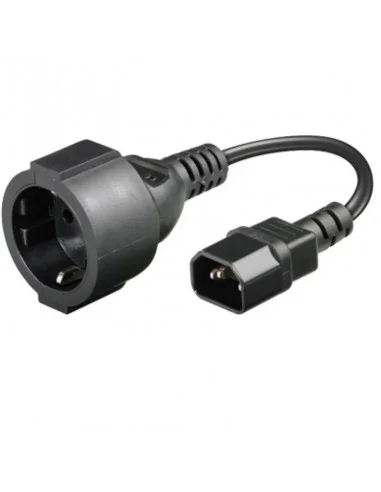 Cable IEC C14 Macho a Schuko Hembra 23 cm.