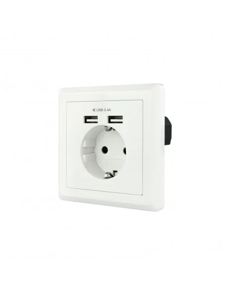 Caja Empotrar 1 schuko y 2 USB para carga