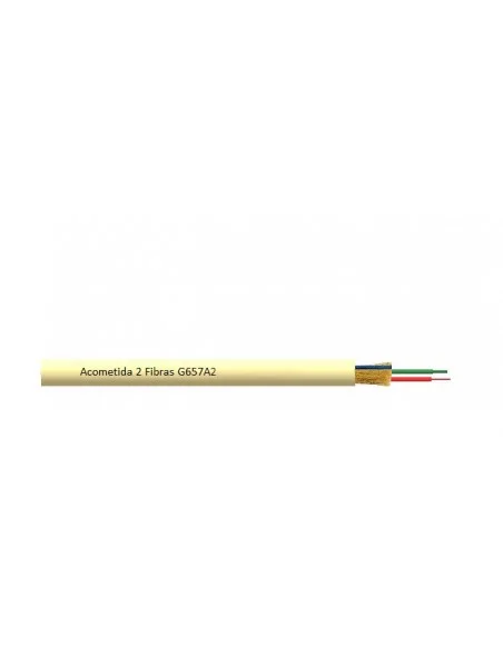 Cable Fibra Óptica acometida interior FTTH G657A2 Dca s2d2 a2