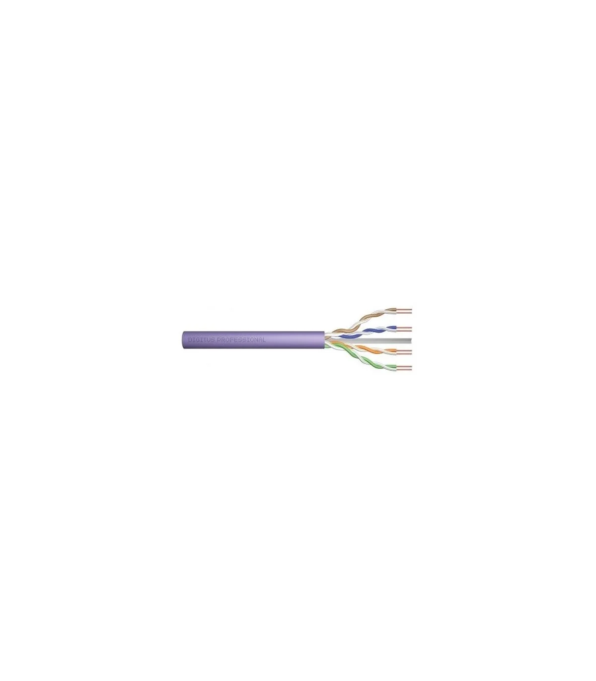 Cable CAT6 UTP 305m LSZH RIGIDO COBRE 100% Color violeta. 250 MHz, AWG 23/1 Dca