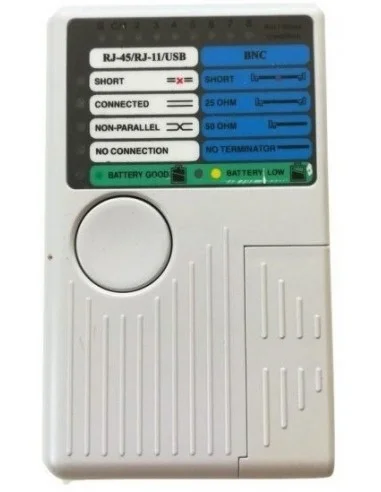 Tester PRO para conector RJ45 RJ12 BNC USB