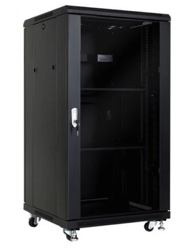 Rack 19" 27U 600X1000 Pta. Cristal y Trasera Ciega