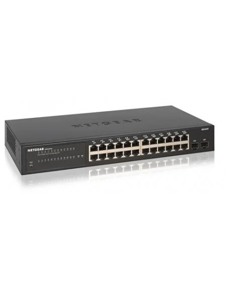 Switch 19” 24 puertos Gigabit Cobre + 2 slot SFP Netgear