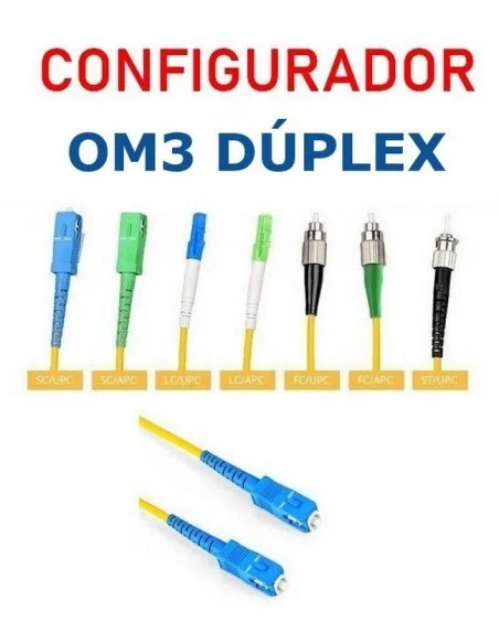 Configurador Latiguillo Fibra óptica OM3 Dúplex 3 metros