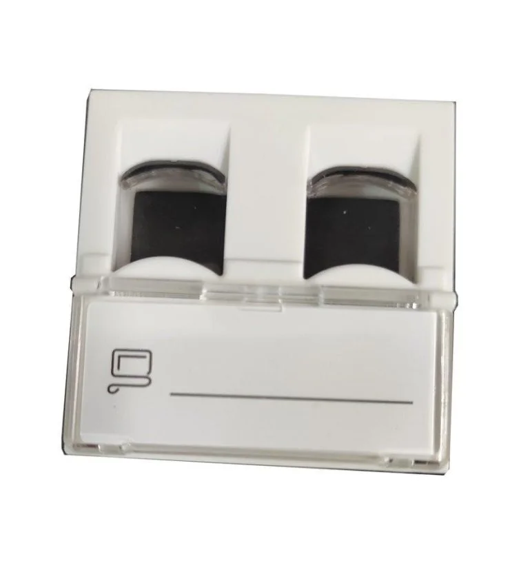 Placa 45x45 2 ventanas KEYSTONE blanca