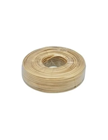 Cable plano telefónico 4 hilos (bobina 100mts) Marfil