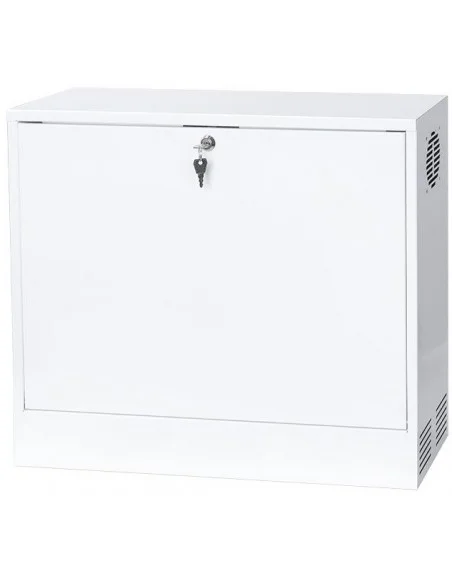 Rack mural 19" 3U vertical F-180mm abatible Blanco