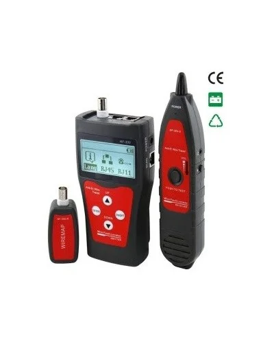 Tester  RJ45, RJ12, RJ11, Cable  COAXIAL con rastreador de cables e identificador