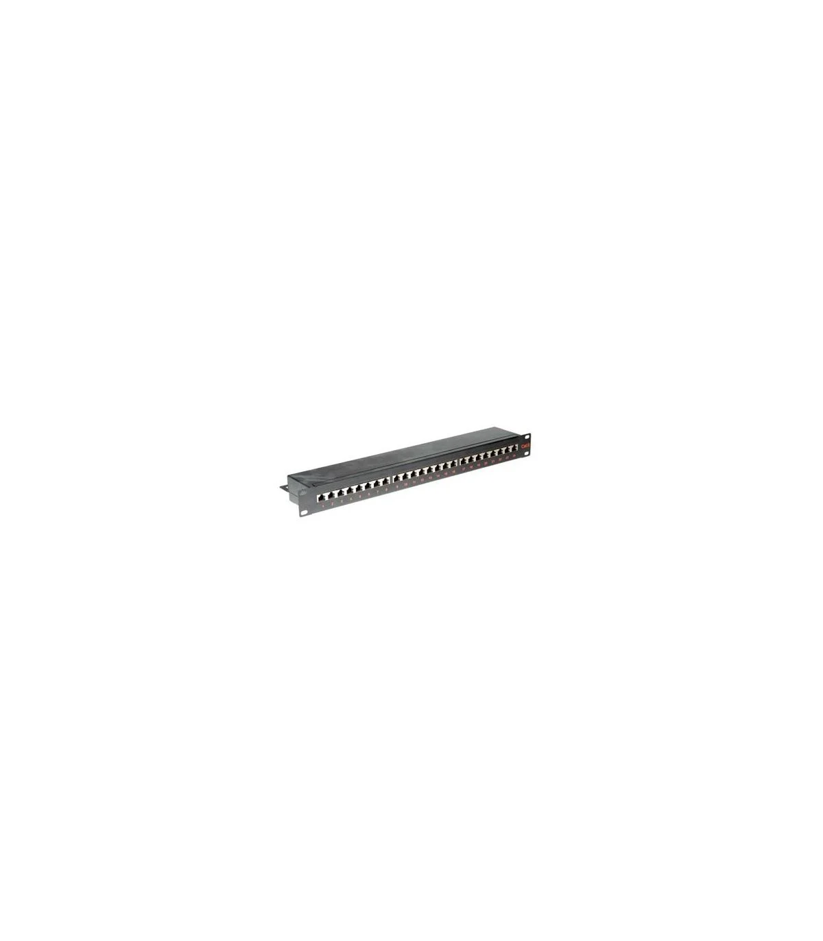 PATCHPANEL CAT6 STP 24 PUERTOS RJ45 19" NEGRO
